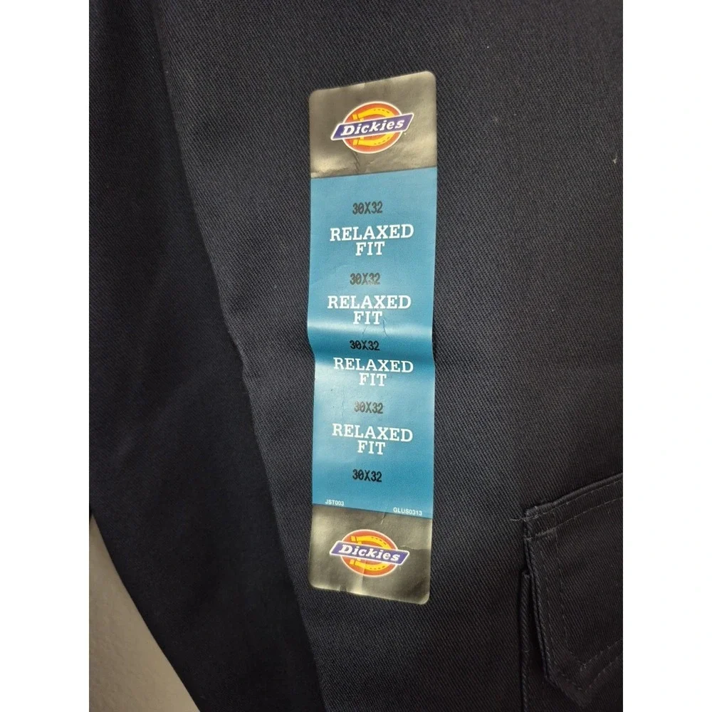 Dickies  Cargo Relaxed Fit Pants Mens 30x32 Navy Blue Straight Leg Work NEW
